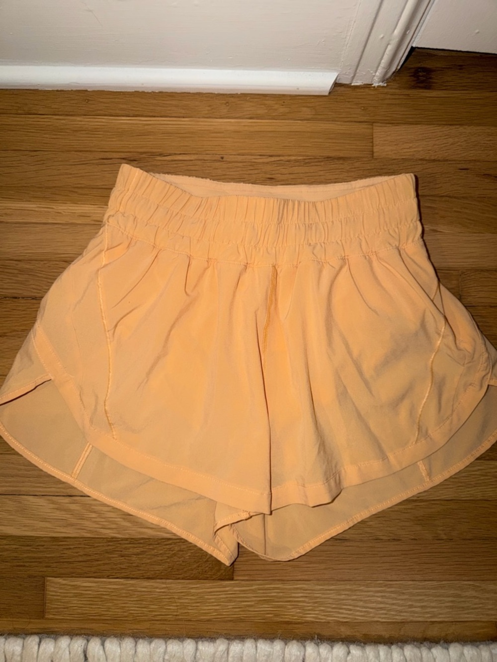 Lulu Lemon Orange High Waisted Shorts